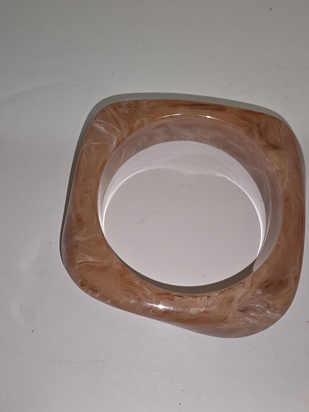 Peach Swirl Resin Decorative Bangle - Unbranded
